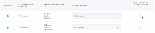 item properties - HubSpot Snowflake